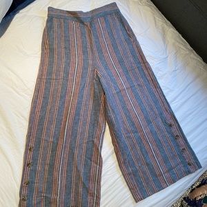 Wide legged cropped pants